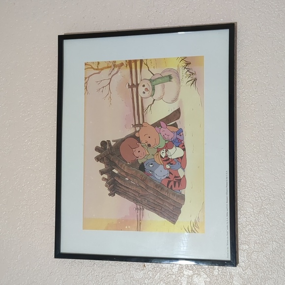 Disney Exclusive Commemorative 2003 Lithograph Winnie The Pooh Framed/Glass - Picture 1 of 6